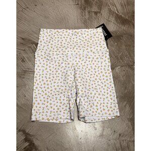 LAHANA ACTIVE WOMEN'S FLORAL PRINT 'MIMI' BIKER SHORT / LARGE / ATHLEISURE / NWT